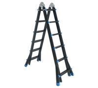 MARK TOOLS PRO Multi-échelle pliante 4×6 marches - 5,15 m - aluminium - avec barre de stabilisation