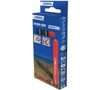 Markal DURA-INK RETRACTABLE 22252 Marqueur permanent rouge, noir résiste à leau: oui