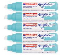 Marker acrylique Edding E5000 Wide Pastel bleu | 5 pièces