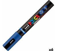 Marker BRUSH POSCA PC-5BR Bleu (6 pièces)