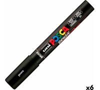 Marker BRUSH POSCA PC-5BR Noir (6 pièces)