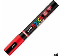 Marker BRUSH POSCA PC-5BR rouge (6 pièces)
