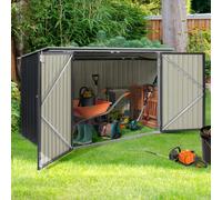 IDMarket - Abri de Jardin en métal verrouillable Multi-Rangement pour Stockage vélos, Outils, poubelles
