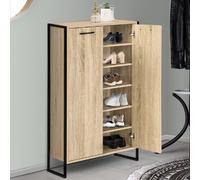 IDMarket - Armoire à Chaussures 18 Paires Luis 2 Portes Design Industriel