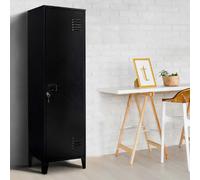 IDMarket - Armoire vestiaire Ester 1 Porte métal Noir Design Industriel