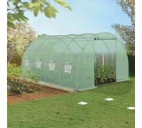 IDMARKET Bâche de rechange 130 gr/m² pour serre 12m² verte ZEBRA