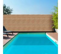 IDMarket - Brise Vue occultant 1,5 x 10 M Effet Claustra en Bois 160 GR/m²
