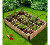 MARKET Carré potager 12 compartiments avec housse