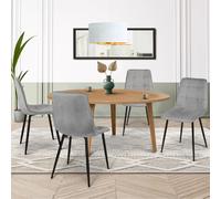 MARKET Chaises MILA x4 - Gris clair
