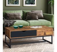 Table Basse Chicago 2 Tiroirs Design Industriel Multicolore