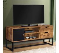 IDMarket - Meuble TV 110 cm Chicago 2 tiroirs Design Industriel