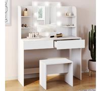 Market Coiffeuse Zelia LED Etagère
