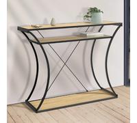 Console Pieds Courbés Detroit Avec Double Étagères Design Industriel
