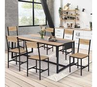 Lot De 6 Chaises De Cuisine Detroit Design Industriel