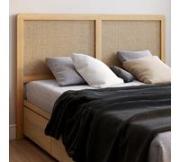 IDMarket - Tête de lit sur pied EDHEN 160 cm cannage et bois