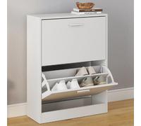 IDMarket - Meuble à Chaussures 12 Paires KLARK 2 Portes Blanc