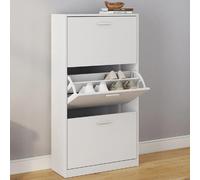 IDMarket Meuble à chaussures KLARK 18 paires 3 portes blanc
