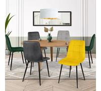 IDMarket Chaises de salle à manger MILA - assise matelassée - Lot de 6 multicolore