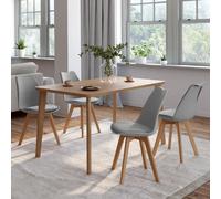 IDMarket - Lot de 4 chaises scandinaves SARA pour salle à manger Gris clair