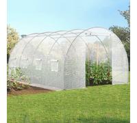 IDMarket - Serre Tunnel de Jardin 12M² Blanche Gamme maraîchère Zebra 4x3M