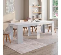 Table console extensible ORLANDO 10 personnes 235 cm bois blanc