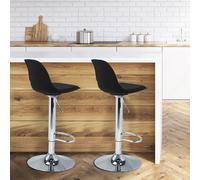 MARKET Tabourets de bar KARL - Lot de 2 - Noir