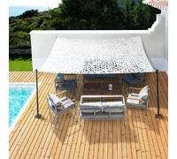 MARKET Voile d'ombrage camouflage 3x4 m - Blanc