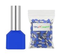 MarketConnect® Embouts électriques à sertir • Section 2 x 16 mm² • Longueur 16/30 mm • 50 pcs • Bleu DIN 46228-4 • Double Cosses