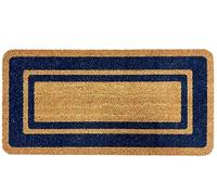 Markotex Paillasson en coco en fibre naturelle et caoutchouc recyclé (33 x 60, 33 x 70, 40 x 70, 40 x 80, 40 x 90, 50 x 100, 60 x 120, 70 x 140) (bleu, 40 x 90 cm)