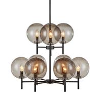 Markslöjd Crown lampe suspendue x20 W noir-fumé 107921