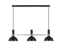 Markslöjd Larry lampe suspendue 3x60 W noir-chrome 106855