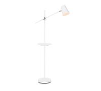 Markslöjd LINEAR-Lampadaire Liseuse avec tablette et port USB H144cm Blanc