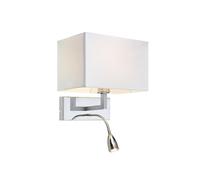 Markslöjd Savoy applique murale 2x60 W blanc-chrome 106307