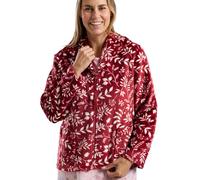 Marlon Lucy Veste de lit en polaire pour femme, Cerise foncée, XL