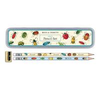 Marmalade Mercantile Lot de 10 crayons graphite avec étui en étain et taille-crayon