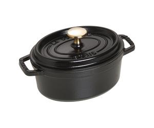 Marmite 1 l, ovale, noir, fonte, Staub