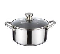 Marmite 20cm 3L avec Revêtement Nid d'Abeille Antiadhésif et Couvercle, Argent