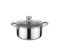 Cheffinger, casserole de 20 cm (3 l) avec revêtement antiadhésif alvéolé et couvercle, argent