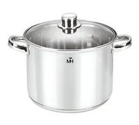 Cheffinger Marmite 34cm 15.4L Inoxydable 18/10 avec Couvercle Compatible Tous Feux Argent