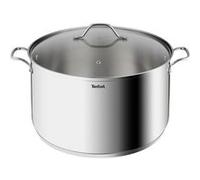 Tefal Intuition XL Marmite 36 cm / 17.5 L, Induction, Acier inoxydable 18/10, Garantie 5 ans, Poignées rivetées robustes, Couvercle en verre B8647504, Métallique