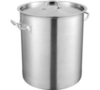 Marmite 39,7 L en acier inoxydable, 350 x 410 mm Grande marmite à soupe à base de composite, Convient pour les asperges et les sauces, Marmite de cuisine pratique pour les grands ingrédients, Marmite 