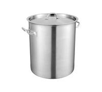 Marmite 39,7L Faitout Avec Couvercle Et Poignée En Acier Inoxydable 18/8 Argent