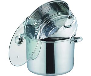 Marmite à couscous/cuiseur vapeur/casserole Kamberg (3 en 1) 28 cm – 12 litres – Acier inoxydable de haute qualité – Avec G