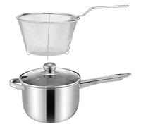 Marmite À Friteuse - Ensemble De Paniers De Cuisson À Vidange D'huile En Acier Inoxydable | Cuisinière À Friture Antiadhésive Avec Passoire À Couvercle | Pour Cuisinière Électrique À Gaz À Induction