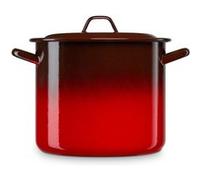 Marmite à Induction 20cm, Faitout 5L avec Couvercle Acier Emaillé Tous Feux Ignea Rouge