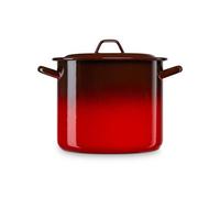 Marmite à Induction 28cm, Faitout 13L avec Couvercle Acier Émaillé Tous Feux Briebe Ignea Rouge