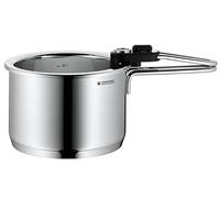 Marmite à induction WMF avec affichage de la température 1,5 l, marmite à lait à induction, cuiseur à bain-marie avec insert amovible, acier inoxydable Cromargan