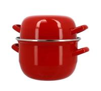 Menastyl Marmite à moules 3645562 – acier émaillé 18 cm 2,7 L – tous feux dont induction