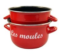 Marmite à moules émail Marquée D18 cm Coloris Rouge