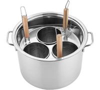 Marmite à Pâtes en Acier Inoxydable avec Passoire et Cuit-Vapeur | Casserole en acier inoxydable avec panier vapeur et insert égoutteur - Idéale pour cuire des pâtes et des soupes